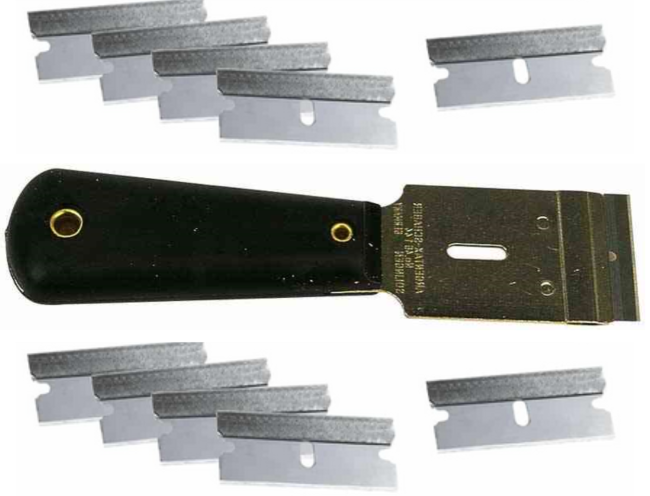 Glasschaber inkl. 10 Klingen 40mm